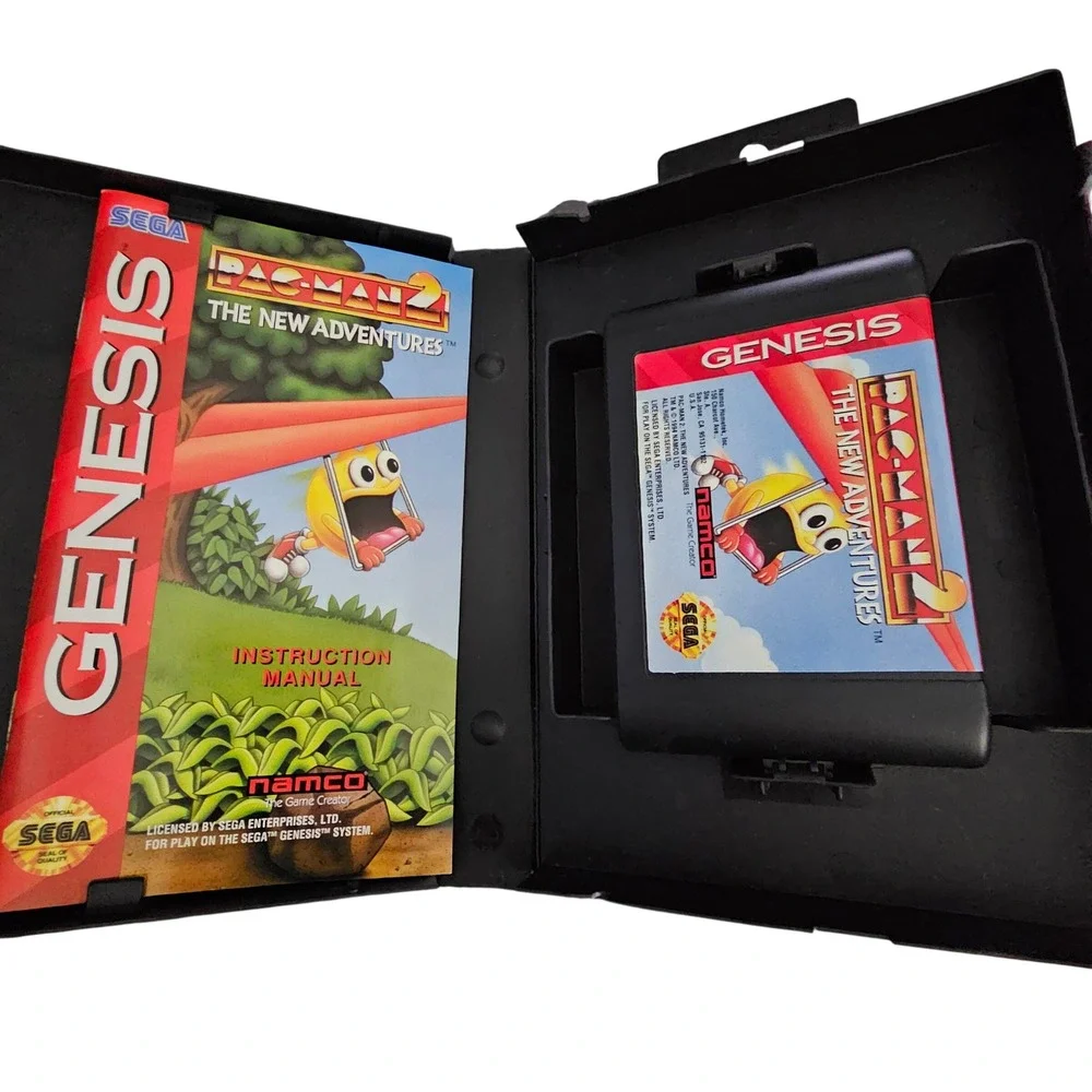 Pac-Man 2 The New Adventures Sega Genesis CIB Namco 1994 Retro Video Game